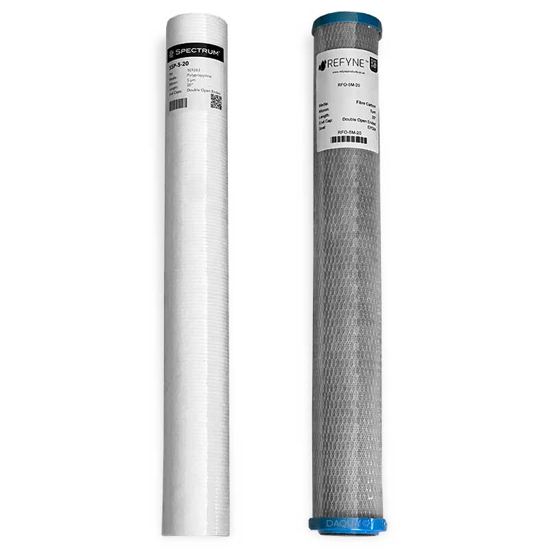 Spectrum SSP-5-20 Sediment Filter and Refyne RFO-5M-20 Carbon Block Filter